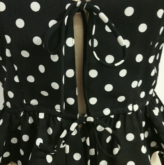 Polka dot ruffle detail top - Picture 4 of 4